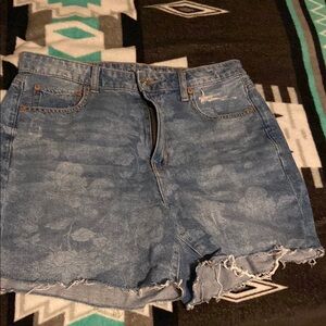 Floral Denim Shorts